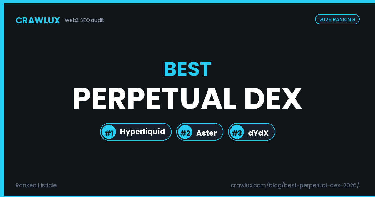 Best Perpetual DEX in 2026: Top 8 Ranked | Crawlux